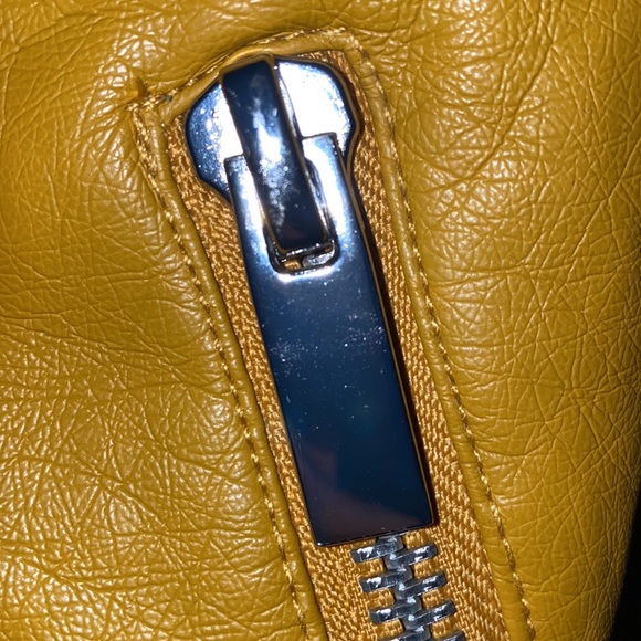 Ny&Co Leather Jacket In Mustard - Picture 4 of 6